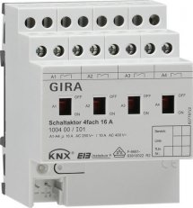 Spínací člen 4x 16 A KNX p.na l. DIN GIRA 100400