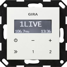 Rádio pod omítku RDS bez reproduktoru System 55 čistě bílá GIRA 228403