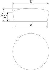 OBO FBA-SN250 Přepážka do dutých zdí o250x70mm hnědá