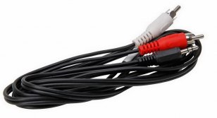 Jack konektor 3,5 mm - 2 x Chinch kabel, černý KOPP 33366835