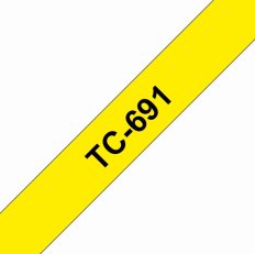 BROTHER TC-691 žlutá / černá (9mm)