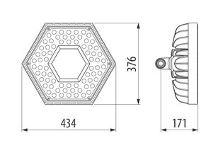 ESALITE HB optika 90 1x54 LED DALI 4000K