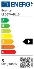 LED světelný zdroj GU10, xSMD2835, 5W, 4100K, 490lm ECOLITE LED5W-GU10/4100