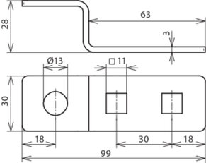 koncovka pro uzemňovací body 11mm,13mm N