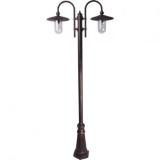 Sloupové svítidlo Adonis sloup velký s ramenem 2 měď-škrábaná 2x60W IP23 E27
