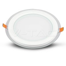 18W LED Panel Downlight Glass - Round Wa
