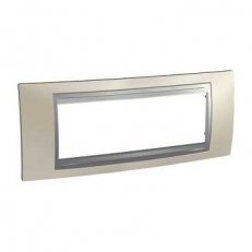 Unica Top Krycí rámeček šestimodulový, Nikl/Aluminium SCHNEIDER MGU66.106.039