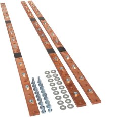 Cu sběrna 40x10mm, 1495mm, pro 6 polí, 3ks včetně šroubů HAGER UM12K