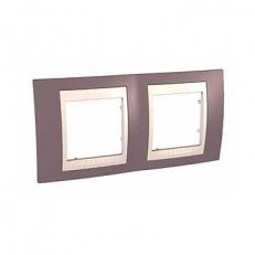 Unica Plus Krycí rámeček dvojnásobný, Mauve/Marfil SCHNEIDER MGU6.004.576