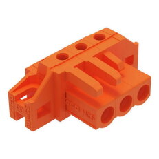 Pružinová svorkovnice THT úhlová 5,08 mm oranžová 3pól. WAGO 232-263/031-000