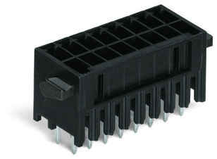 Konektor s pájecími piny THR 2řadý pájecí kontakt 0,8x0,8 mm rovné černá 14pól.