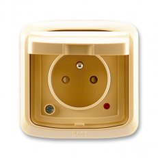 ABB Tango 5598A-2999D Zásuvka jednonás. s víčkem,s ochranou před přepětím,IP44