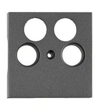 Kryt anténní zásuvky TV, typ HSAT-M, 4 otvory, antracit SCHRACK EV114311--
