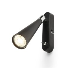 ALEXIS nástěnná černá chrom 230V GU10 5W RENDL R14467