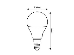 Světelný zdroj SMD LED, E14 G45, 5W, 470lm, 3000K RABALUX 79195
