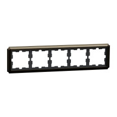 Rámeček Merten D-Antique kovový, pětinásobný, mocca, kov SCHNEIDER MEG4050-4752