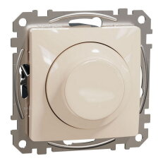 Otočný stmívač, Sedna D/E, řaz.6, LED, RC, 3-370W, vícevodič, béžová SDD112501