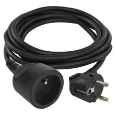 Prodlužovací kabel 3 m, 1 zásuvka, černý, PVC, 1,5 mm2 EMOS PC0113R