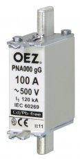 PNA000 160A gG Pojistková vložka AC 400V/DC 250V vel.000 OEZ:40490