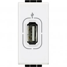 BTICINO LIVINGLIGHT USB ZÁSUVKA 1MODULOVÁ BÍLÁ N4285