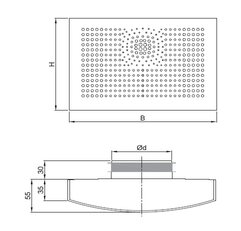 WDZA 125 univerzální plastový anemostat ELEKTRODESIGN 8324412