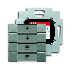 ABB KNX Prvek ovládací 4nás. se sběrnic. spojkou metalická šedá 6127/01-803-500