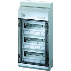 KV 90-Jističová skříň polykarbonát 36 modulů (3x12x18mm), IP65 HENSEL KV PC 9336