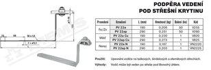 Podpěra vedení pod střešní krytinu PV 22ap (FeZn) TREMIS V260