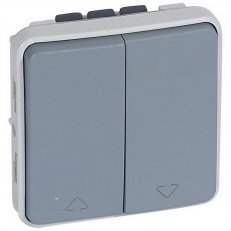 PLEXO 55 SPÍNAČ OVLÁDÁNÍ ŽALUZIÍ ŠEDÝ LEGRAND 069538