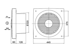 Maico 0081.0309 EN 31 nástěnný axiální ventilátor