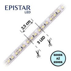 LED pásek 120LED/m 3528 IP20 6000-6500 K bílá 12V 8mm 5m FK TECHNICS 4730756-63