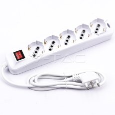 1,5m extension socket W/1 switch (polyba