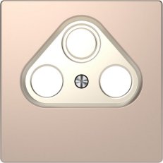 Centrální deska Merten D-Life pro anténní zásuvku 2/3 Brushed Gold MTN4123-6051