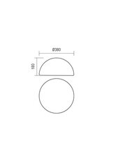 BLOB CD 38CM LED RGB 3W IP65 WH REDO 90168