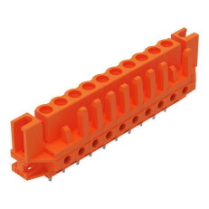 Pružinová svorkovnice THT rovná 5,08 mm oranžová 10pól. WAGO 232-170/047-000