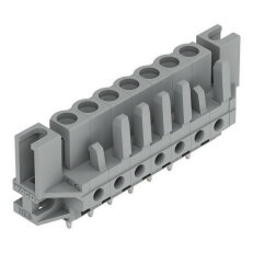 Pružinová svorkovnice THT rovná 5 mm šedá 7pól. WAGO 232-137/047-000