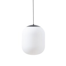 Závěsné LED svítidlo se skleněným stínidlem OSMONT TANIA S1 HP 52W IP40 3K černá