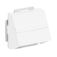 Kryt komunikační zásuvky ABB FUTURE LINEAR/SOLO s popisovým polem studio bílá