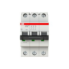 ABB S203MTR-B50, třípólový jistič, 50A, B, 10kA, určeno pro drážní aplikace