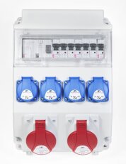 Zásuvková kombinace EDS11 RCD 4/2 16/32 B 1x16A(5P), 1x32A(5P), 4x zás230V