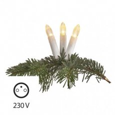 LED vánoční řetěz - svíčky, 7m, teplá bílá, časovač