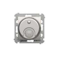 Spínač automatický s pohybovým senzorem, 20-500 W, stříbrná matná metalizované