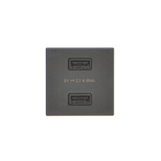 USB nabíječka K45 USB 2.0 - A 5V DC 2,1A 45×45mm grafit K126E/14