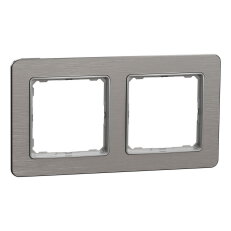 Rámeček dvojnásobný Leštěný Hliník,Sedna Design/Elements SCHNEIDER SDD370802U