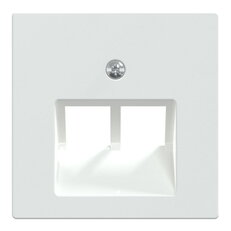 Centrální deska, Merten System M, RJ45, dvojitá, active white, lesklý plast
