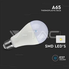 LED Bulb 15W A65 ?27 Thermoplastic 4000K VT-2015, V-TAC SKU214454