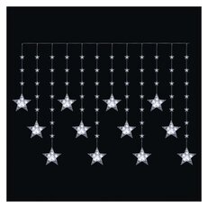 LED vánoční závěs, hvězdy,170x85cm,3xAA, venkovní, studená, časovač, EMOS DCGC03