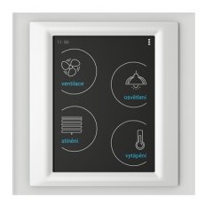 Ovládací dotyková jednotka RF Touch-W sklo/hliníková/slonová kost ELKO EP