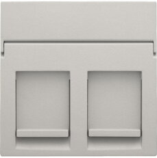Středový kryt datazásuvky 2xRJ-LIGHT GREY NIKO 102-65200