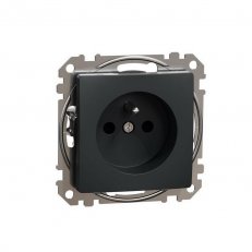 Sedna D/E Zásuvka 230V 16A clonky šroubová, Antracit SCHNEIDER SDD114011